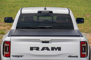 Ram 1500 Hard Roll Up Bed Cover - Rough Country - Flush, Low-Profile Design - Matte Black - '19-'25 Ram 1500 Hard Roll Up Bed Cover - Rough Country - Flush, Low-Profile Design - Matte Black - '19-'25
